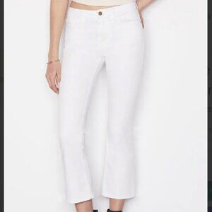 Frame Denim White Le Crop Mini Boot Jeans 30